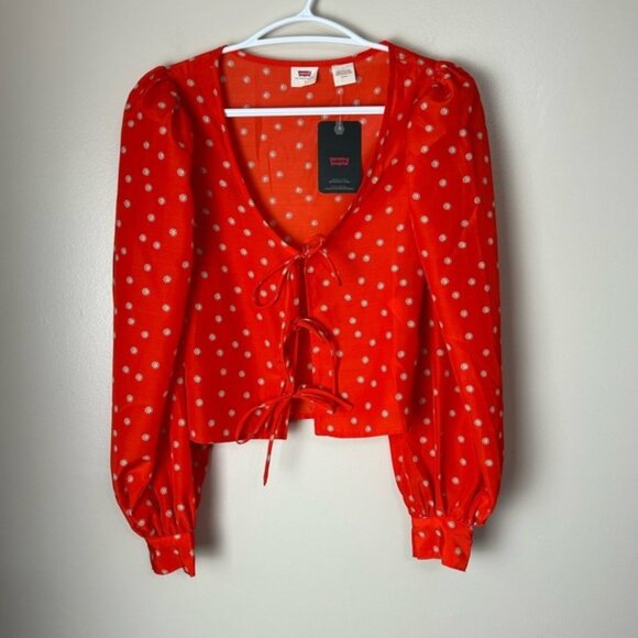 Levi’s Fawn Tie Blouse - Picture 3 of 9